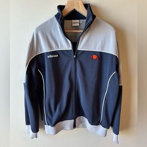 Ellesse Men's Navy and Grey Track Jacket